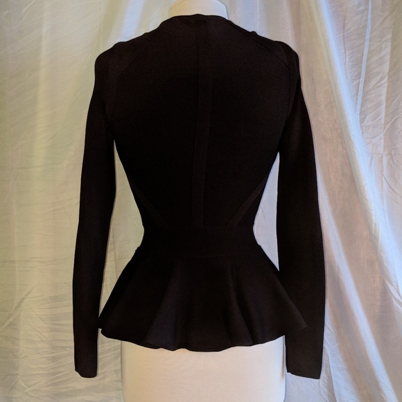 Black zip-up fit and flare jacket - Picture 2 of 2